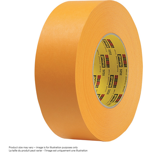 3M 2525-72X55-ORG Performance Flatback Tape 2525, 72 mm (3") x 55 m (180'), Yellow