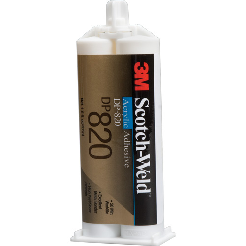 3M DP820-1.64OZ-YLW Scotch-Weld Acrylic Adhesive, Two-Part, Dual Cartridge, 1.6 fl. oz., Off-White