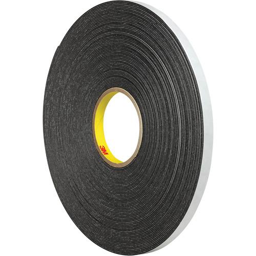 3M 4466B-1/2X36 Ruban double face en mousse, 33 m (108') lo x 12,7 mm (1/2") la, 62 mils, Poly&eacute;thyl&egrave;ne