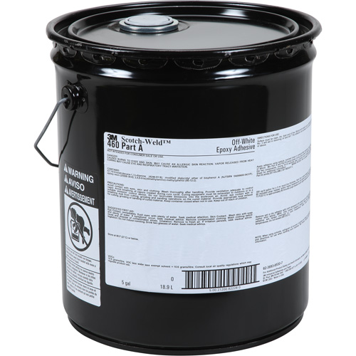 3M DP460-A-5GAL-WHT Adh&eacute;sif Scotch-Weld, 5 gal., Seau, Deux composants, Blanc cass&eacute;