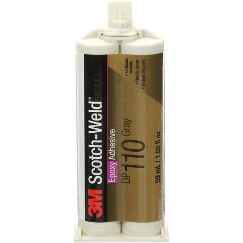 3M DP110-1.64OZ-GRY Scotch-Weld Adhesive, 1.64 fl. oz., Cartridge, Two-Part, Grey