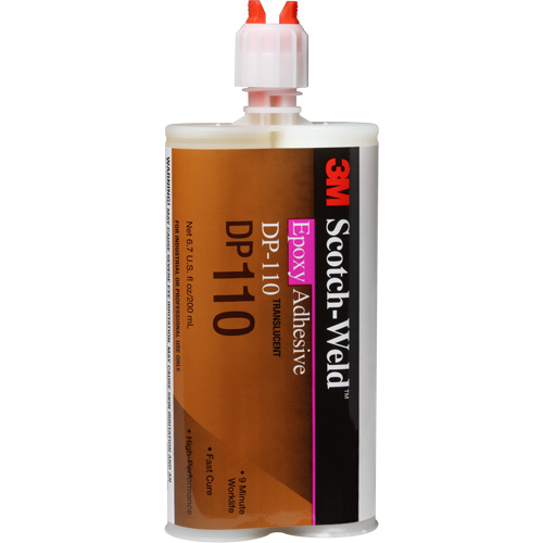 3M DP110-200ML-CLR Scotch-Weld Adhesive, 200 ml, Cartridge, Two-Part, Translucent