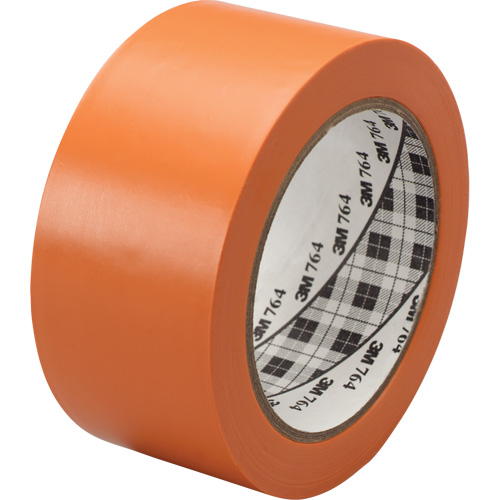 3M 764-1X36-ORG 764 General-Purpose Vinyl Tape, 25.4 mm (1") W x 32.9 m (108') L, 5 mils, Orange