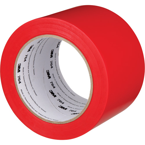 3M 764-3X36-RED 764 General-Purpose Vinyl Tape, 76 mm (3") W x 32.9 m (108') L, 5 mils, Red