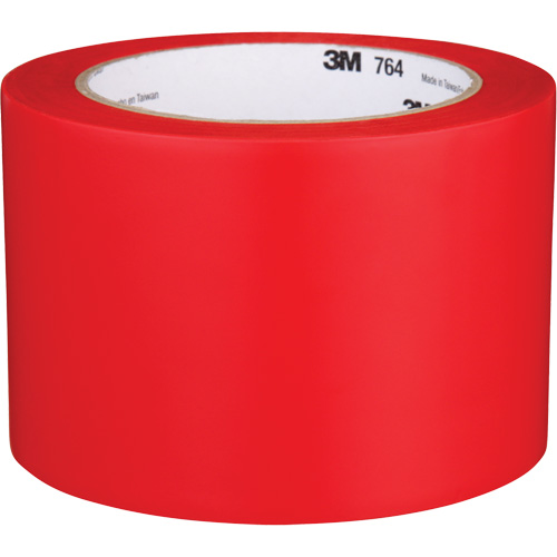3M 764-3X36-RED 764 General-Purpose Vinyl Tape, 76 mm (3") W x 32.9 m (108') L, 5 mils, Red