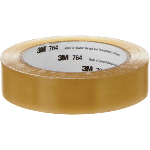 3M 764-1X36-CLR 764 General-Purpose Vinyl Tape, 25.4 mm (1") W x 32.9 m (108') L, 5 mils, Clear