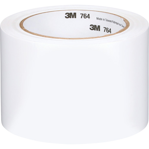 3M 764-3X36-WHT 764 General-Purpose Vinyl Tape, 76 mm (3") W x 32.9 m (108') L, 5 mils, White