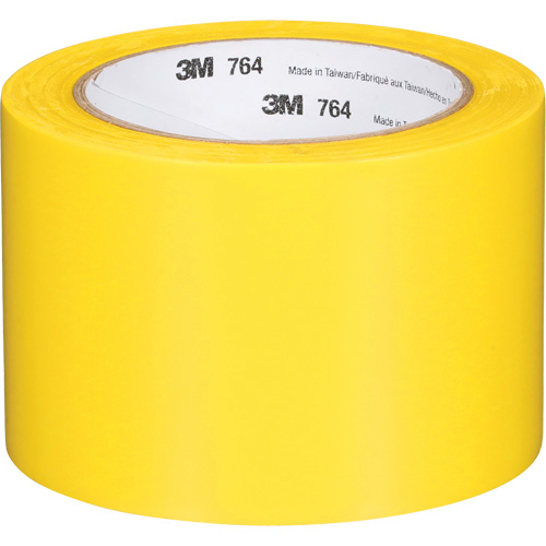 3M 764-3X36-YLW Ruban en vinyle pour travaux g&eacute;n&eacute;raux 764, 76 mm (3") la x 32,9 m (108') lo, 5 mils, Jaune