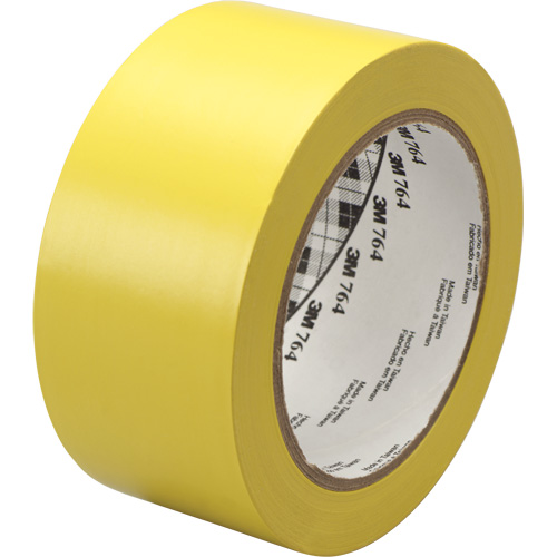 3M 764-50X36-YLW 764 General-Purpose Vinyl Tape, 1245 mm (49") W x 32.9 m (108') L, 5 mils, Yellow