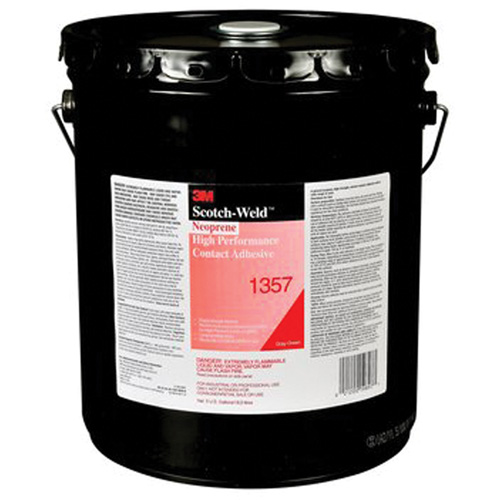 3M 1357-5GAL-GRY Neoprene High-Performance Contact Adhesive, Drum, 5 gal., Green