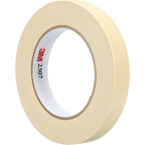 3M 2307-12X55 Masking Tape, 12 mm (1/2") x 55 m (180'), Beige