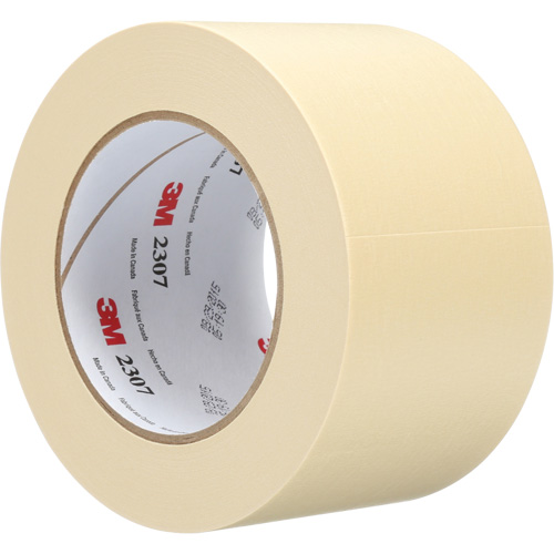 3M 2307-72X55 Masking Tape 2307, 72 mm (3") x 55 m (180'), Beige
