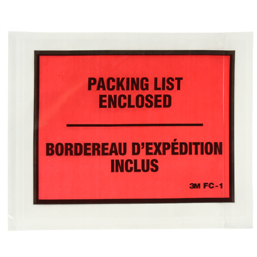 3M FC-1 Packing List Envelope, 5-1/2" L x 4-1/2" W, Endloading Style