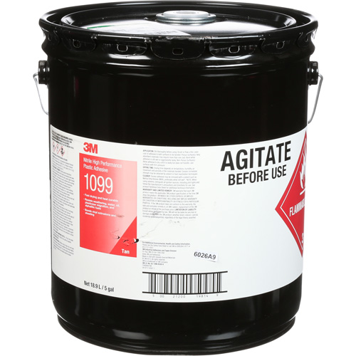 3M 1099-5GAL Adh&eacute;sif haute performance &agrave; base de nitrile Scotch-Weld, 5 gal., Seau, Jaune