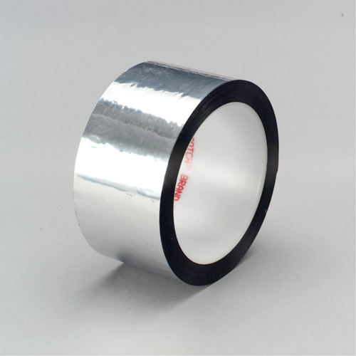 3M 850-3/4X72-SLV Polyester Film Tape, Polyester, 19 mm (3/4") W x 66 m (216') L, 1.9 mils Thick