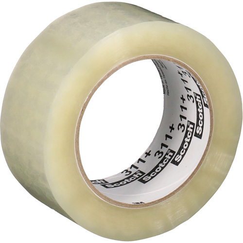 3M 311-48X100-CLR Ruban d'emballage Scotch 311+, Adh&eacute;sif Acrylique, 48 mm (1-22/25") x 100 m (328')