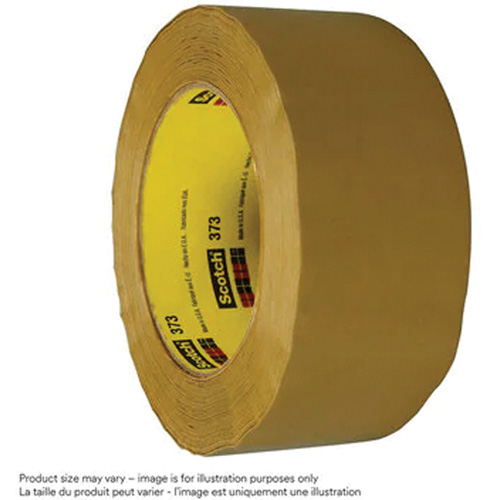 3M 373-72X50-TAN Scotch&reg; Box Sealing Tape 373, Hot Melt Adhesive, 2.5 mils, 72 mm (3") x 50 m (164')