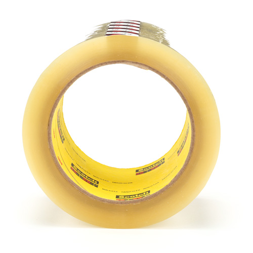 3M 375-72X50-CLR-BULK Scotch&reg; Box Sealing Tape 375, Hot Melt Adhesive, 3.1 mils, 72 mm (3") x 50 m (164')