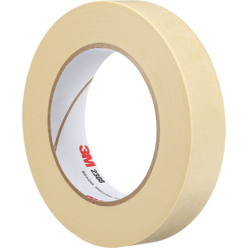 3M 2308-24X55 2308 Masking Tape, 24 mm (1") x 55 m (180'), Tan