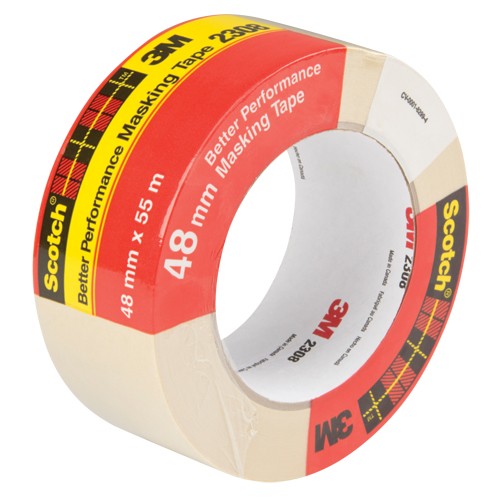 3M 2308-48X55-06548 Ruban-cache 2308, 48 mm (2") x 55 m (180'), Havane