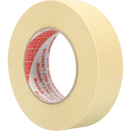 3M 2380-36X55 Performance Masking Tape 2380, 36 mm (1-1/2") x 55 m (180'), Beige