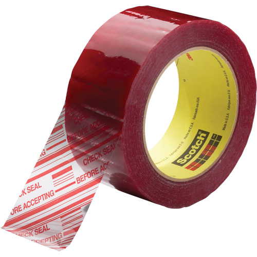 3M 3779-48X100 Scotch&reg; Security Message Box Sealing Tape 3779, Acrylic Adhesive, 1.8 mils, 48 mm (2") x 100 m (328')