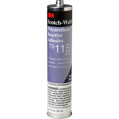 3M TS115-CART Scotch-Weld PUR Adhesive, 10 oz., Cartridge, Clear