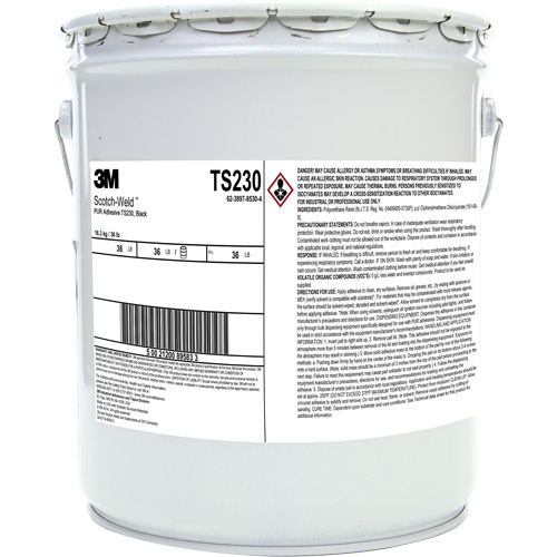 3M TS230-5GAL-BLK Adh&eacute;sif PUR Scotch-Weld, 5 gal., Seau, Transparent