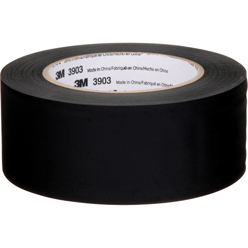 3M 3903-2X50-BLK 3903 Vinyl Duct Tape, 48 mm (2") W x 45 m (148') L, 6.5 mils, Black
