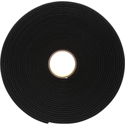 3M 4504 2IN X18YD Ruban de mousse en vinyle 4504, 50,8 mm (2") la x 16,5 m (54') lo, 250 mils, Noir