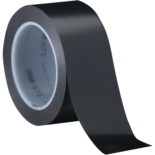 3M 471-4X36-BLK 471 Vinyl Tape, 102 mm (4") W x 32.9 m (108') L, 5.2 mils, Black