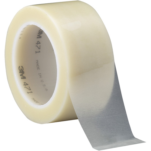 3M 471-2X36-CLR Ruban en vinyle 471, 50,8 mm (2") la x 32,9 m (108') lo, 5,2 mils, Transparent