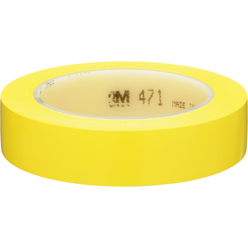 3M 471-1X36-YLW-IW 471 Vinyl Tape, 25.4 mm (1") W x 32.9 m (108') L, 5.2 mils, Yellow