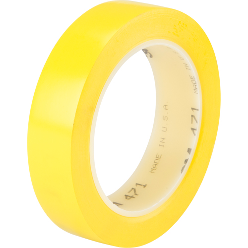 3M 471-1X36-YLW 471 Vinyl Tape, 25.4 mm (1") W x 32.9 m (108') L, 5.3 mils, Yellow