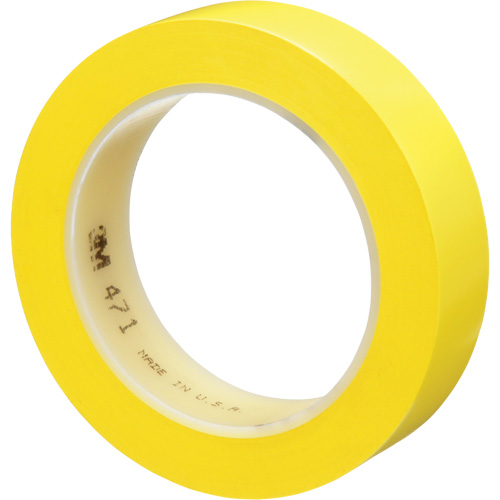 3M 471-1X36-YLW 471 Vinyl Tape, 25.4 mm (1") W x 32.9 m (108') L, 5.3 mils, Yellow