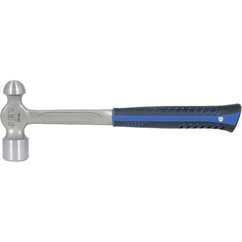 JET 740105 JSBP-24 Super Heavy-Duty All-Steel Ball Pein Hammer, 24 oz. Head Weight, Polished Face, Solid Steel Handle