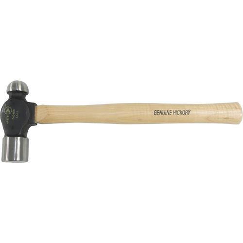 JET 740158 BP-40H Ball Pein Hammer with Hickory Handle, 40 oz. Head Weight, Plain Face, Wood Handle