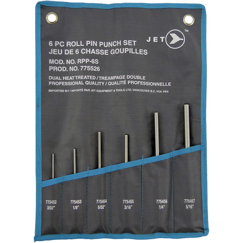 JET 775526 RPP-6S Roll Pin Punch Set, 6 Pieces