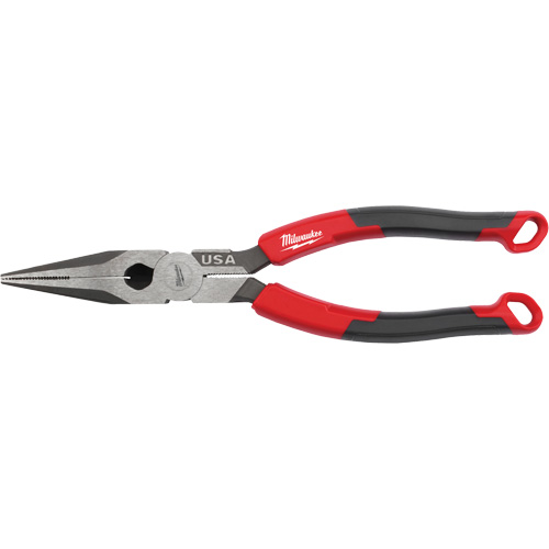 Milwaukee MT555 Long Nose Comfort Grip Pliers, 8" L