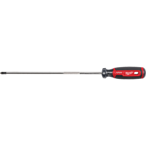 Milwaukee MT204 Phillips Screwdriver, #2 Tip, Round, 363 mm L, Cushion Grip Handle