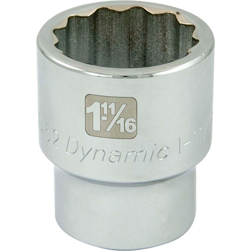 Gray Tools D099452 Chrome Socket, 1-11/16", 1" Drive, 12 Points