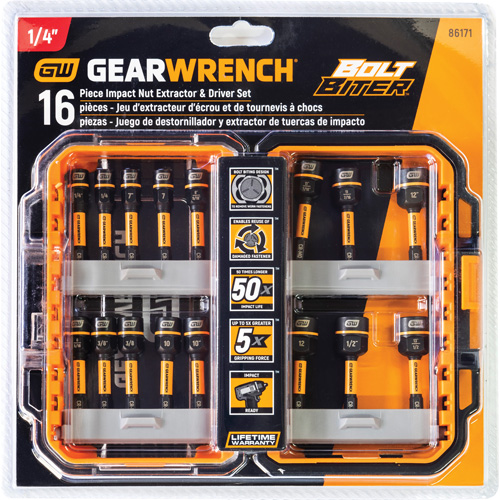 Gearwrench 86171 Jeu d'extracteurs d'écrou et tournevis Bolt Biter