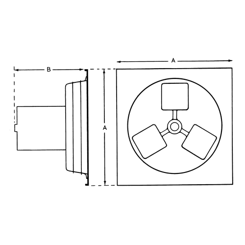 Canarm P12-1V Exhaust Fan 12" 1SP Panel Series