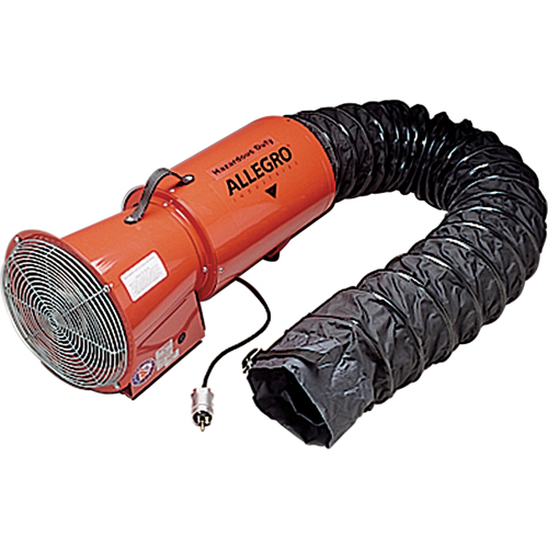 Allegro Industries 9514-06 8" AC Metal Axial Blowers, 1/3 HP, 890 CFM, Explosion Proof