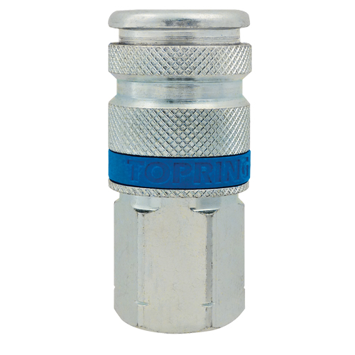 Topring 20.446 Quiksilver 1/4" Industrial High Pressure Couplers, Zinc Plated Steel