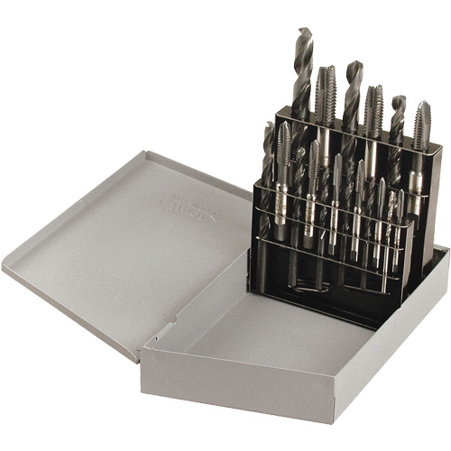 Clarkson Osborn DR06995 Jeu de tarauds &agrave; main Drill & Plug, 18 morceaux