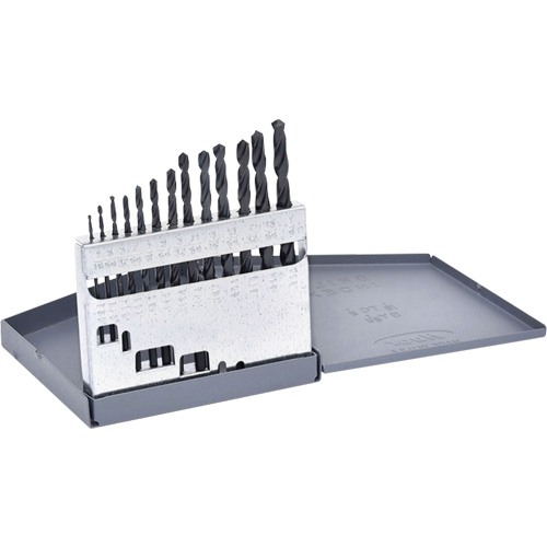 Clarkson Osborn ZD16813 Hyper Jobber Length Drill Bit Set, 13 Pieces, High Speed Steel