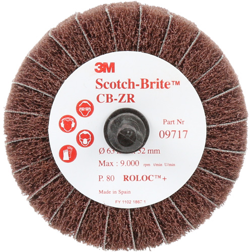 3M AB83657 Disque combin&eacute; Scotch-Brite, 2-1/2" dia., Grain 80, Oxyde d'aluminium