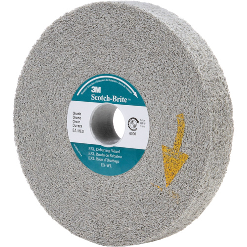 3M SB13617 Scotch-Brite EXL Deburring Wheels, 6" x 1", 1" Arbor, Aluminum Oxide