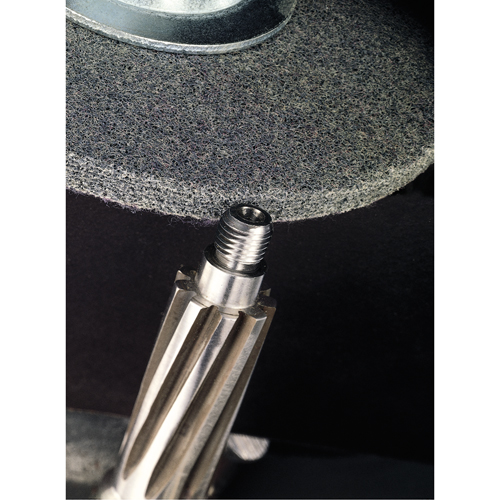 3M SB15527 Meules homog&egrave;nes d'&eacute;barbage EXL Scotch-Brite, 1" x 1", Arbre de 3/16", Grain de 2A, Oxyde d'aluminium